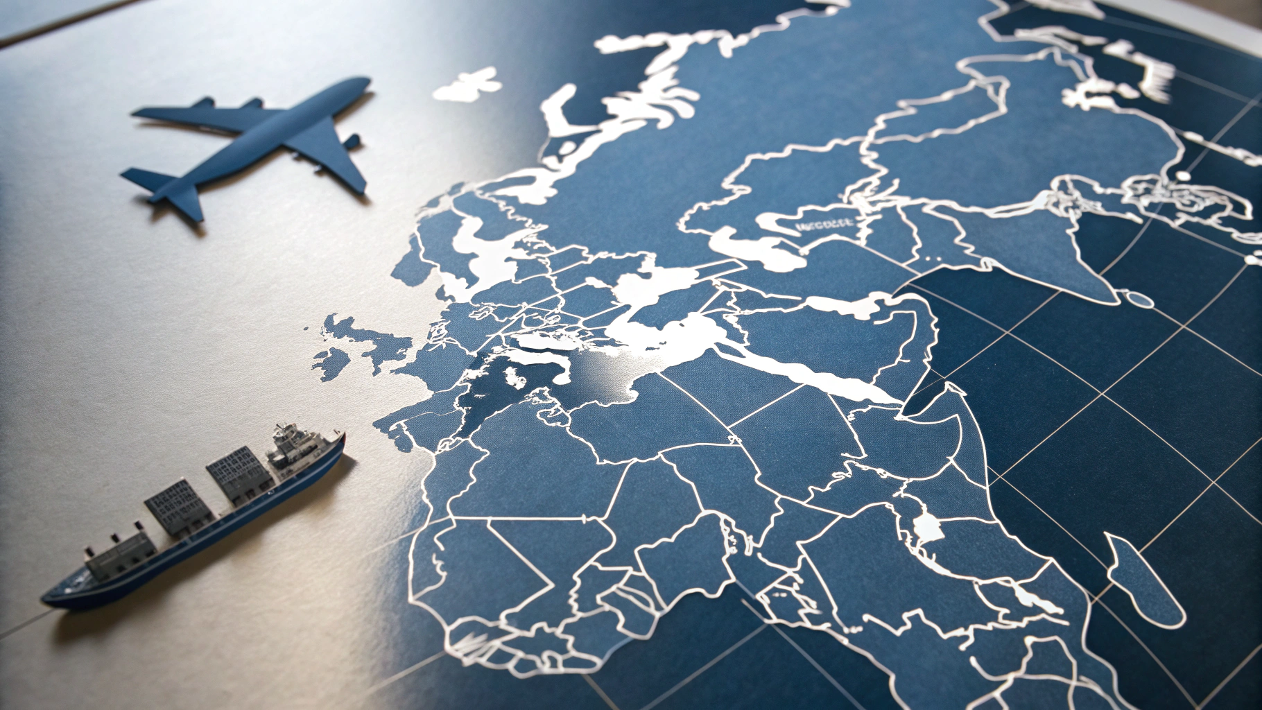World navigational chart illustrating Seadora Group regional hubs and global trade routes
